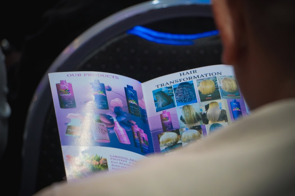Attendee reviewing Sarah K catalog